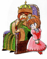 La Princesse persuade son père de la laisser partir à l'aventure elle aussi