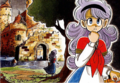 Lucile se retrouve devant le château en ruine de Ruisselune