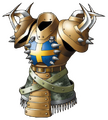 Illustration de l'armure de piques pour Dragon Quest VIII.